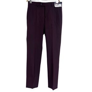 NWT Men's Egara Deep Purple Hemmed Dress Pants 30X30